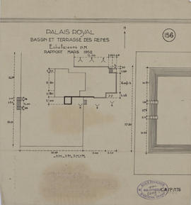 Palais Royal - bassin et terrasse des reines (Plan).