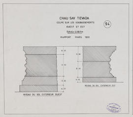 Chau Say Tevoda - soubassements E et O nd (Coupe).