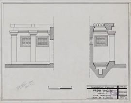 Prah Vihear - ext. 1e enc., partie S, éd. F, cour int.: coupe et élévation (Coupe, Élévation).