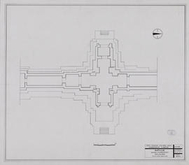 Baphuon - G V/E, pavillon N: relevé avant anastylose (Plan).