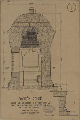 Bakong - 1e enc., pyramide, partie S (Plan).