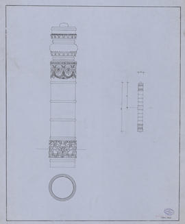 Pr. Trapeang Phong - colonnette (Élévation, Plan).