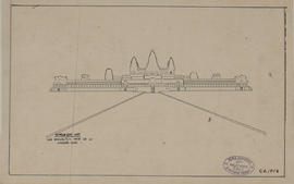 Angkor Vat - vue à partir de la chaussée ext. O (Perspective).