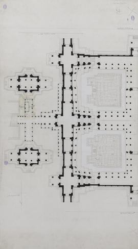 Angkor Vat - 2e enc., biblio. SO et biblio. NO G II/O et gal. cruciformes moitié O (Plan).