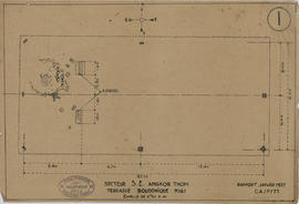 Angkor Thom - secteur SE, terrasse boudhique N°61 (Plan).