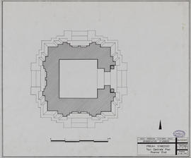 Prah Einkosei - tour centrale: état primitif (Plan).