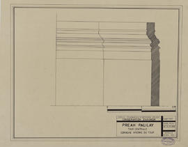 Preah Palilay - tour centrale: corniche interne (Élévation).