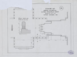 Angkor Vat - 4e enc., E du G IV/O, chaussée (Coupe).