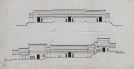 Angkor Vat - 3e enc., gal. cruciformes, gal. médiane EO et NS, coupe longitudinale (Coupe).