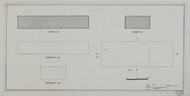 inconnu - Pierre rectangulaire (Coupe, Élévation, Plan).