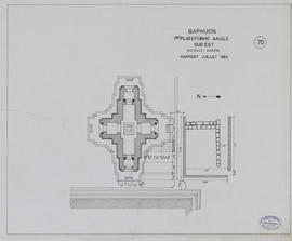Baphuon - 3e enc., angle SE, biblio. SE (Plan).