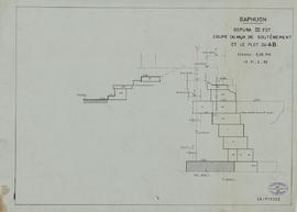 Baphuon - 3e enc., face E: mur de soutènement (Coupe).