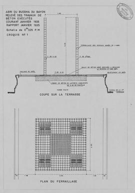 Bayon - abri du Buddha: travaux BA (Coupe, Plan).