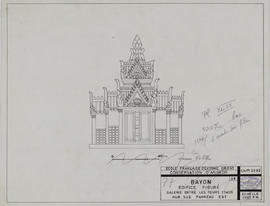 Bayon - 1e enc., gal. ext. S, partie O,. entre les tours 27 et 28, mur S, panneau E: éd. figuré (...