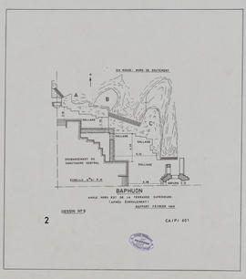 Baphuon - terrasse sup., angle NE (Plan).