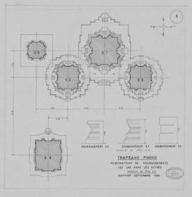 Pr. Trapeang Phong - S1, S2, S3, S5 et S6: soubassements (Plan).