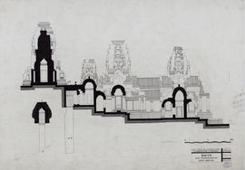 Bayon - 1e enc., courette NE: coupe NS (Coupe).