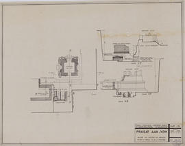 Prasat Aak Yom - pyramide, angle SE: vestiges (Coupe, Plan).