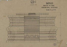 Baphuon - 3e enc., face E, perron axial: face E (Élévation).