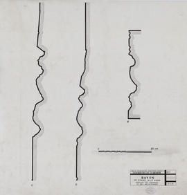 Bayon - 1e enc., gal. N ext., bases et architraves: profils des moulures (Coupe).