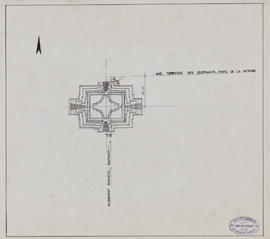 Phimeanakas - axes d'alignements (Plan).