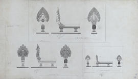 Angkor Vat - naga-balustrades (Coupe, Élévation).