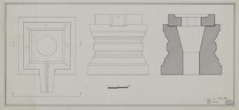 inconnu - Piédestal (Coupe, Élévation, Plan).