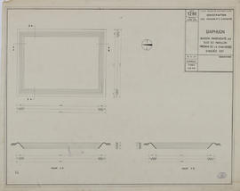 Baphuon - au S du G IV/E: bassin parementé (Coupe, Plan).