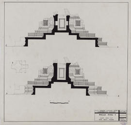 Preah Pithu V - coupe NS, état avant travaux (Coupe).