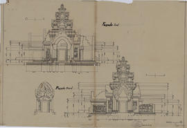 Baphuon - G II/S: coupe transversale, coté E et O (Coupe, Élévation).