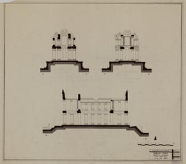 Prah Khan - 3e enc., éd. à colonnes: coupes NS et EO (Coupe).