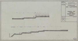 Terrasse des Eléphants - perron S: état avant travaux (Coupe).