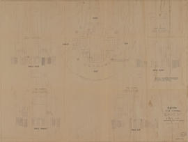 Bayon - Tour centrale, (travaux de consolidation) (Coupe, Plan).