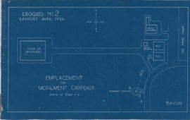 Angkor Thom - Emplacement du monument Carpeaux (Plan).