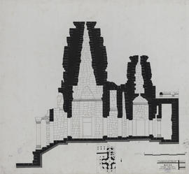 Bayon - 1e enc., tour 42 et tour 43: coupe NS vue vers O (Coupe).