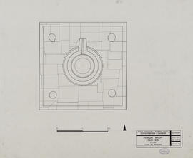 Phnom Krom - tour S, cella: plan du dallage (Plan).