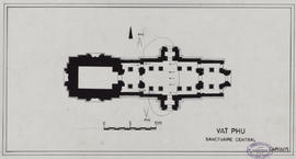 Vat Phu - 1e enc., tour sanctuaire centrale (Plan).