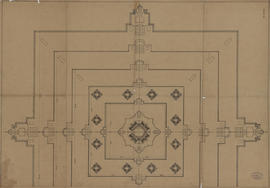 Bakong - 1e enc., pyramide: plan d'ensemble partie S (Plan).