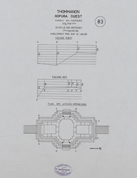 Thommanon - G I/O: échelle des hauteurs et des distances (Élévation, Plan).