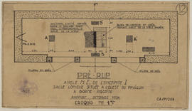 Pre Rup - 1e enc., angle NE, salle longue (Plan).