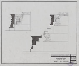 Monument 486 - esc. E, échiffres: détails (Coupe).