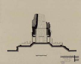 Khleang Nord - tour centrale: coupe EO (Coupe).