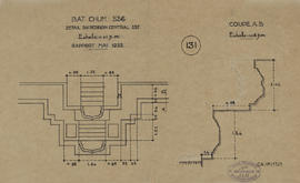 Bat Chum - perron central E (Coupe, Plan).