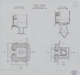 Pr. Kravanh - tour 3/N et tour 2/N (Coupe, Plan).