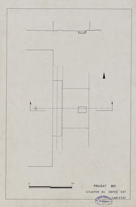 Prasat Bei - situation du dépôt E (Coupe, Plan).