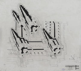 Bayon - 1e enc., cour SO (Axonométrie).