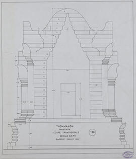 Thommanon - mandapa: coupe transversale (Coupe).