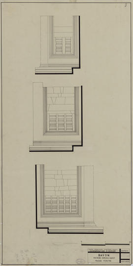 Bayon - 2e enc., G II/O: fausse-fenêtre (Élévation).