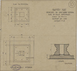 Bantay Srei - tour centrale (Coupe, Plan).